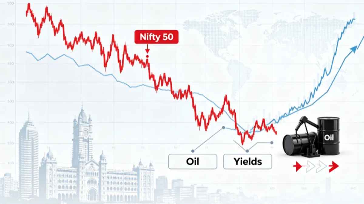 Oil prices and U.S. treasury yields are exerting pressure on the market.